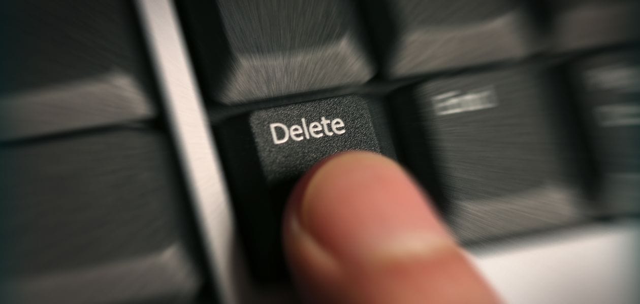 Przypadkowe usunięcie danych